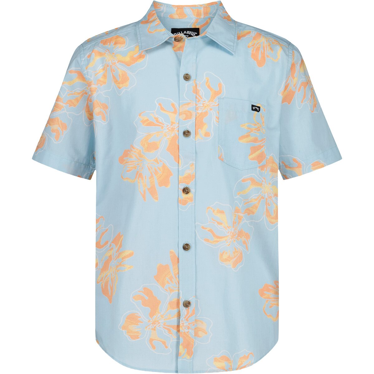 Image of Billabong Sundays Short-Sleeve Shirt - Little Boys' Mist Blue, 5