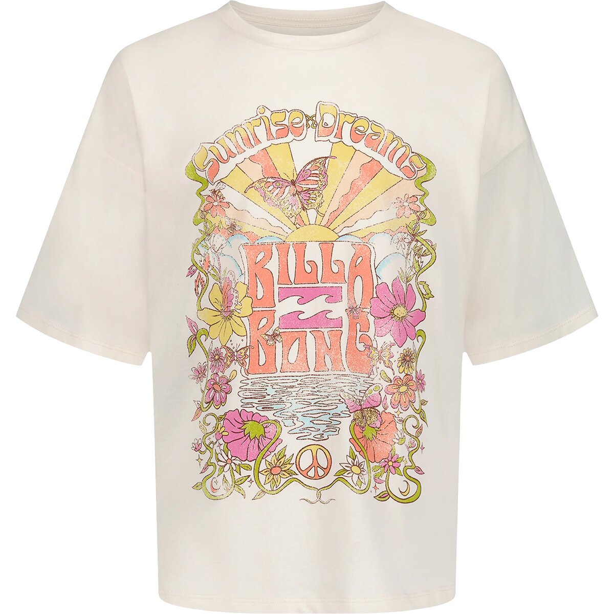 Image of Billabong Sunrise Oversized T-Shirt - Girls' Salt Crystal, XS