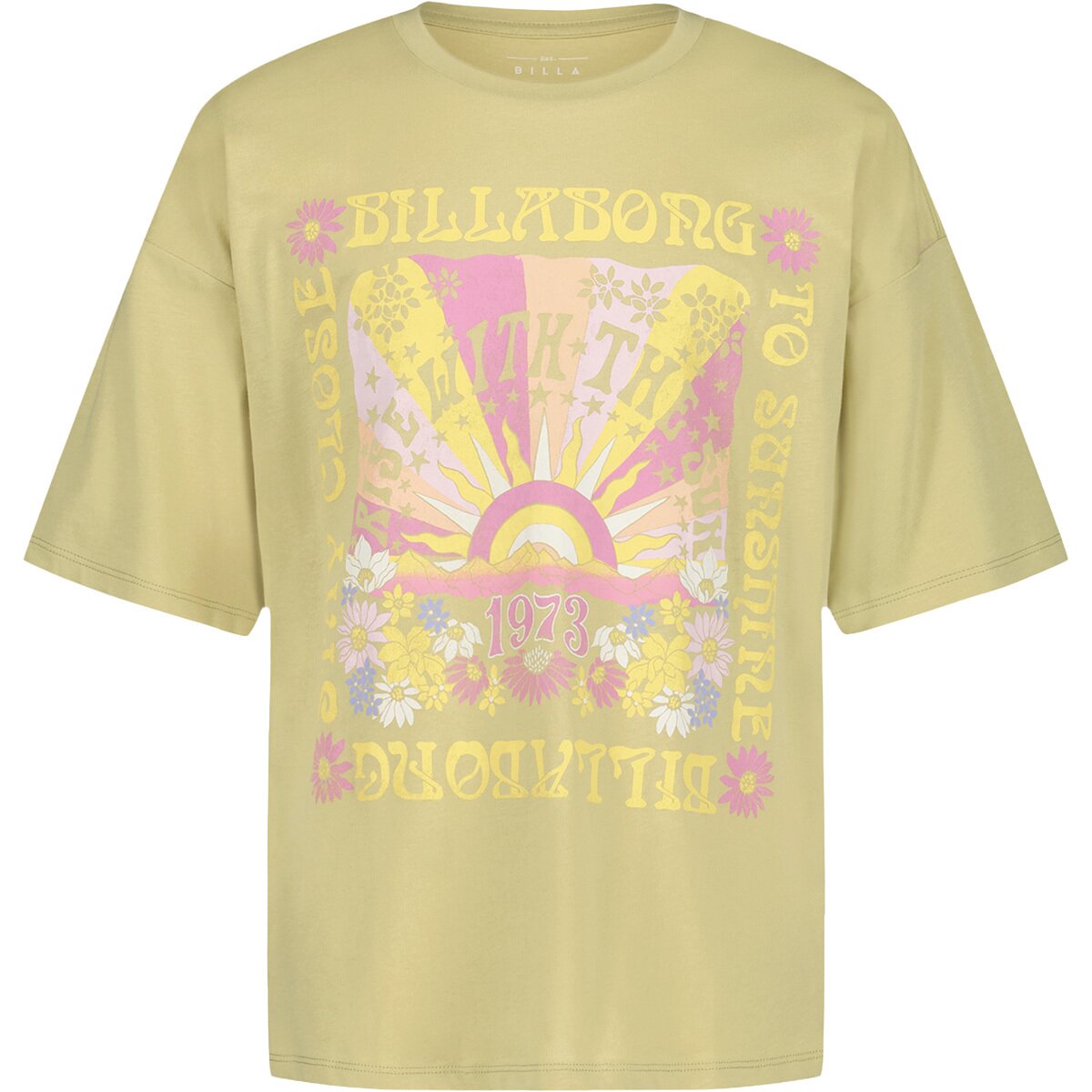 Image of Billabong Sunshine Oversized T-Shirt - Girls' Sage Green, L