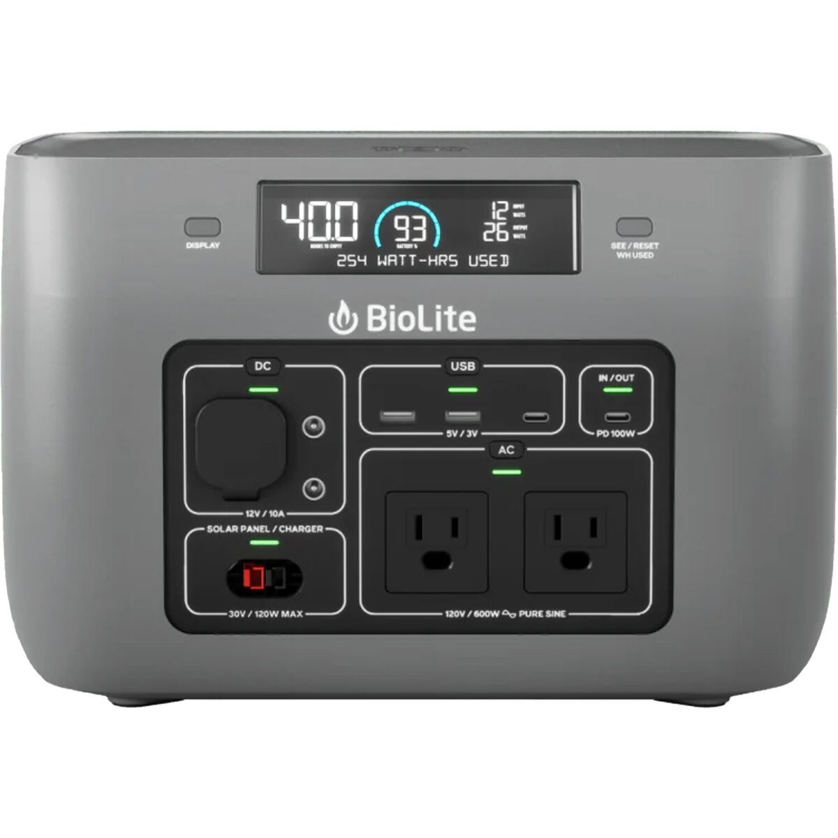 Image of BioLite BaseCharge 600+ One Color, One Size