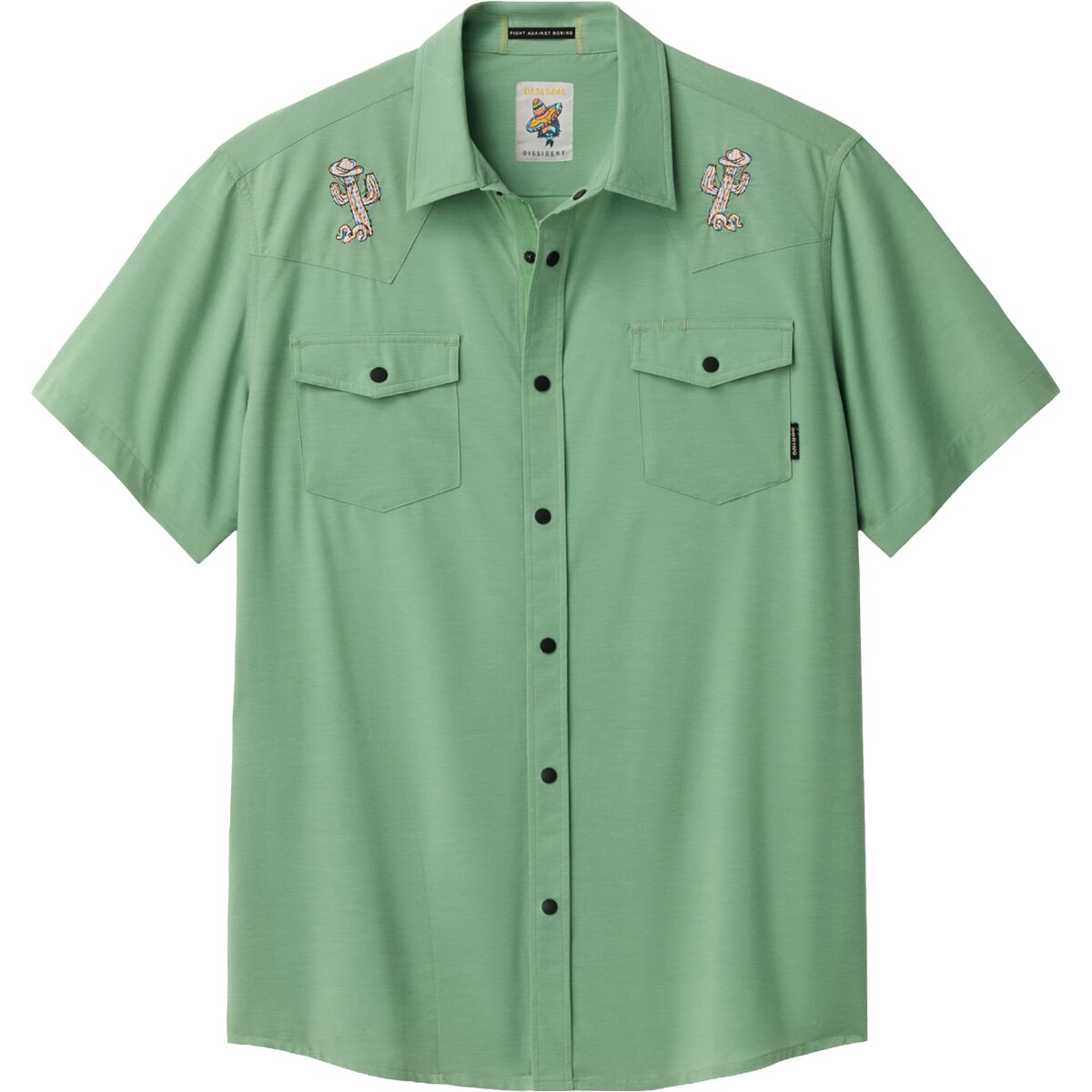 Image of Baja Llama Dissident Western Snap Front Button Up Shirt - Men's The Desert Guardian, L
