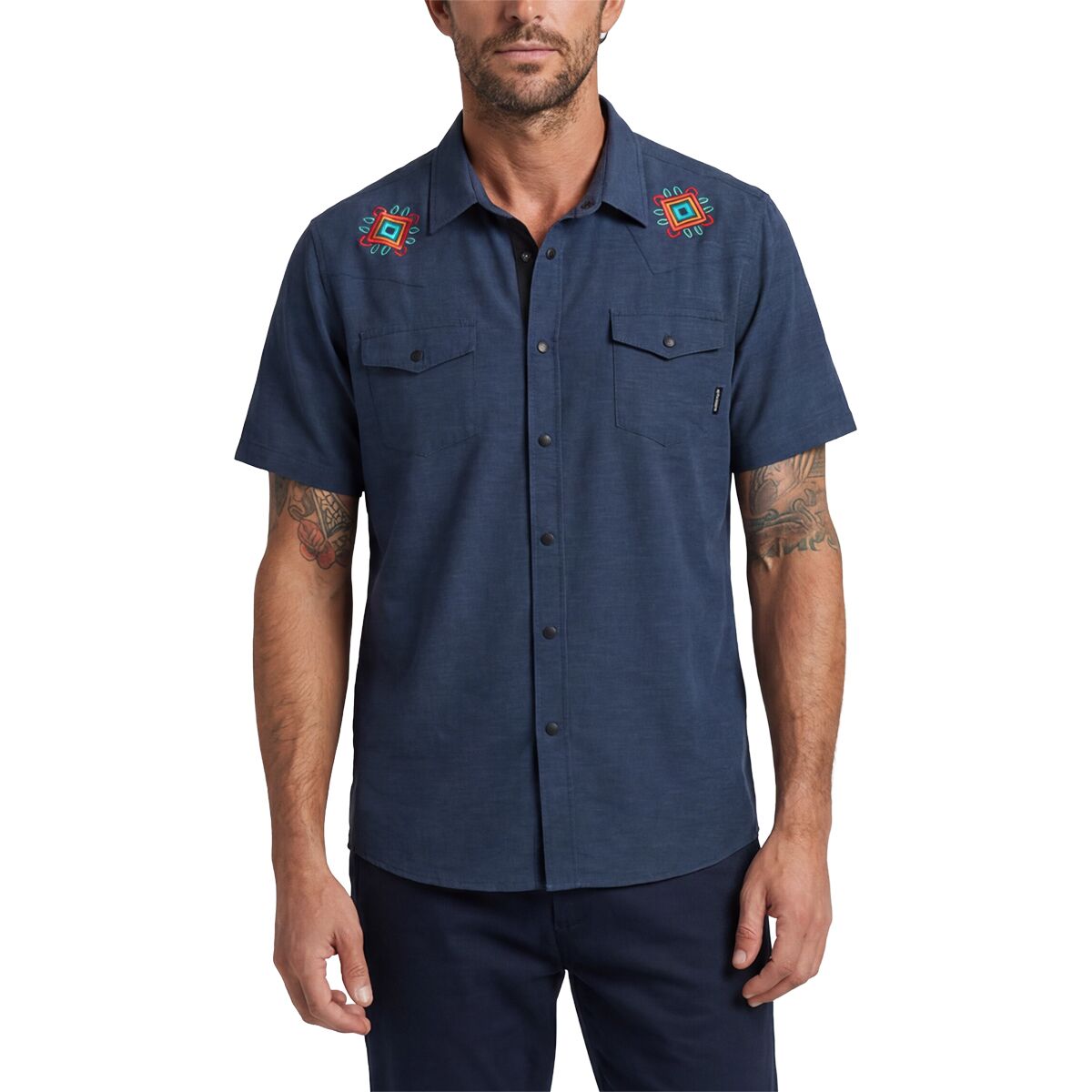 Baja Llama Baja Llama Dissident Western Snap Front Button Up Shirt - Men's The Mirage of Marrakesh, L