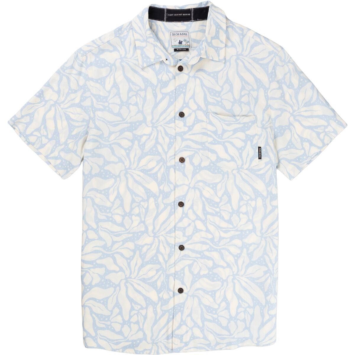 Image of Baja Llama Nighthawk Button Up Shirt - Men's Leaf Me Blue, M