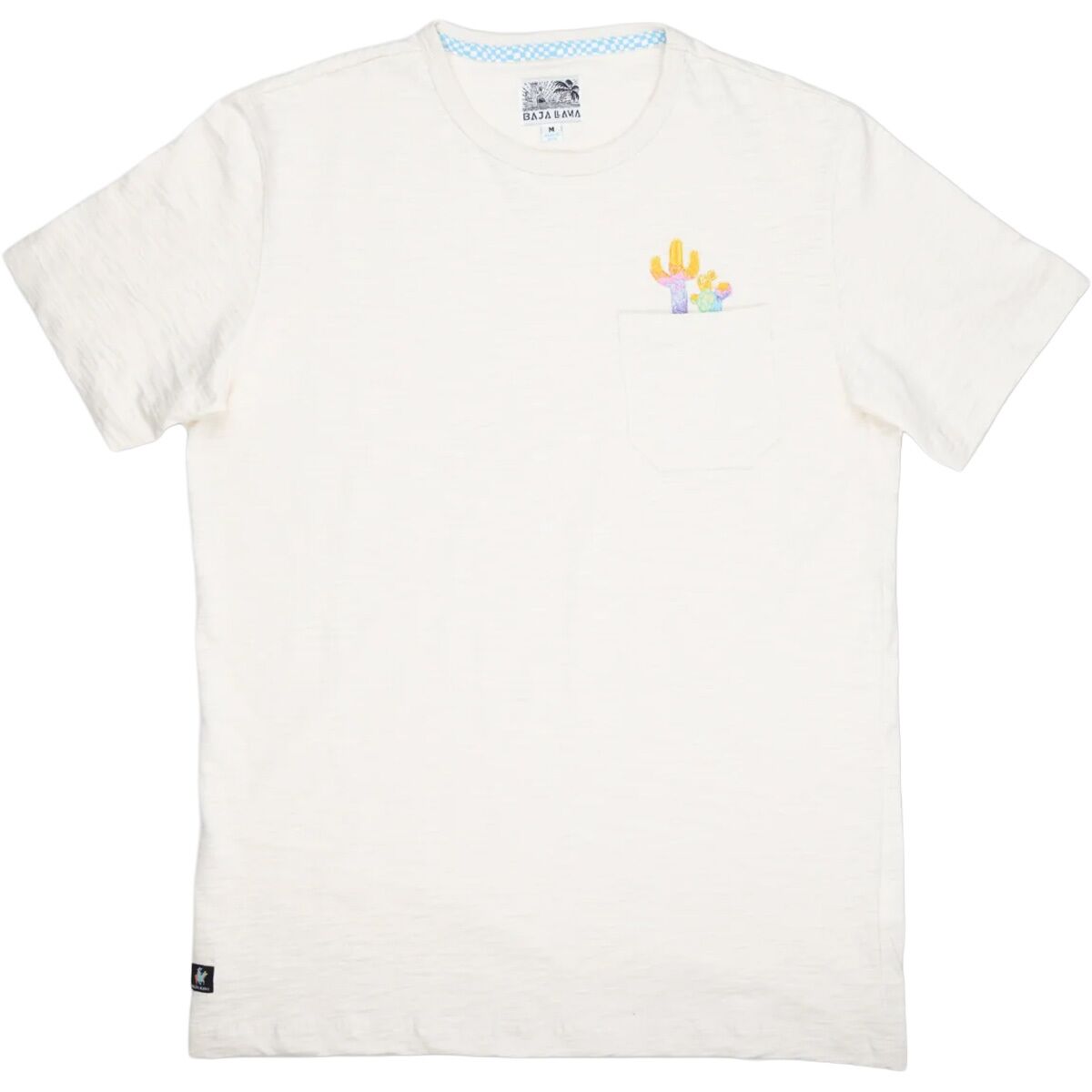 Image of Baja Llama Slub Pima Pocket T-Shirt - Men's Colorful Cactus, S