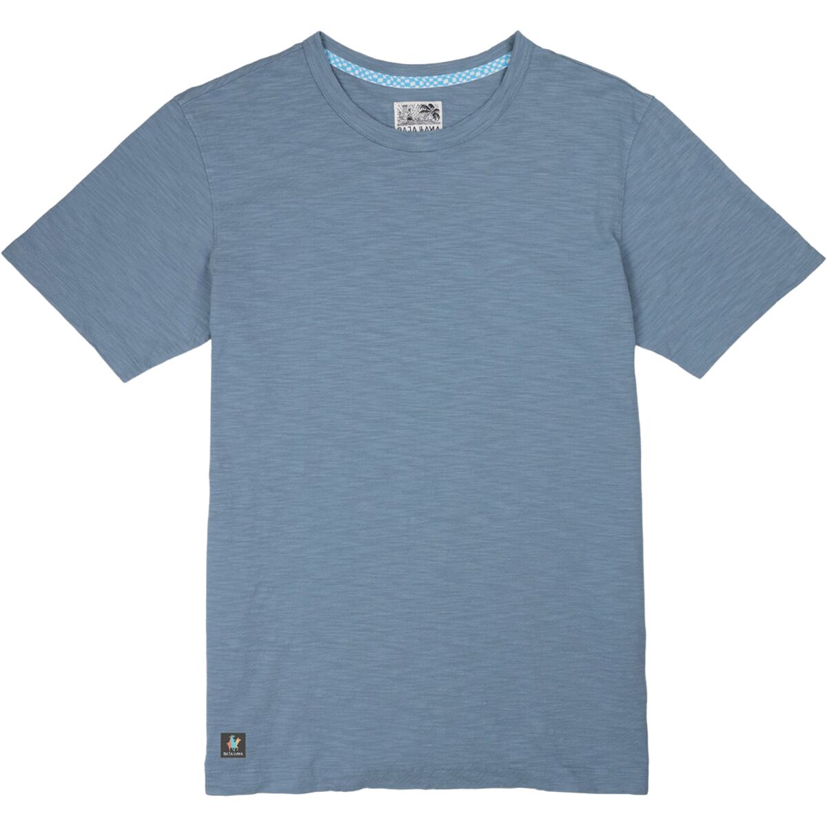 Image of Baja Llama Slub Pima T-Shirt - Men's Solid Steel Blue, M