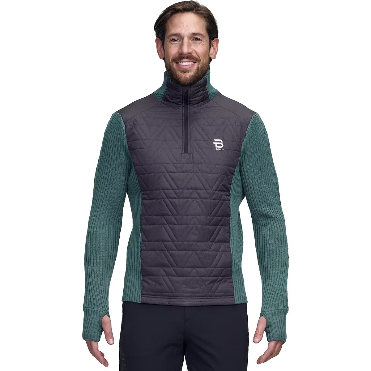 Image of Bjorn Daehlie Comfy 1/2-Zip Sweater - Men's Dark Forest, S