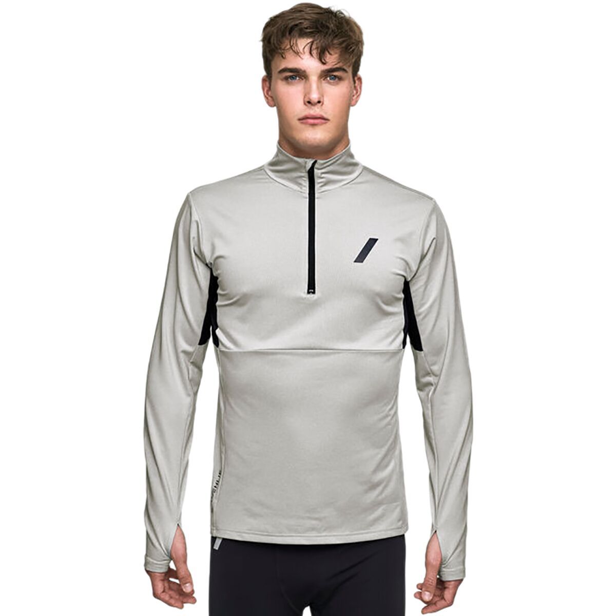 Bjorn Daehlie Run Long-Sleeve Shirt - Men's Light Grey Melange, XL