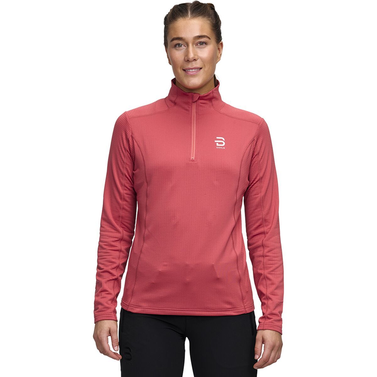 Bjorn Daehlie Grid 1/2-Zip Top - Women's Dusty Red, XS
