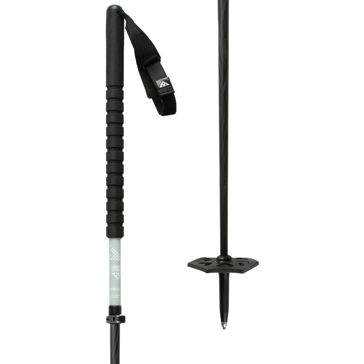 Image of Black Crows Duos Freebird Adjustable Ski Poles Black/Grey, One Size