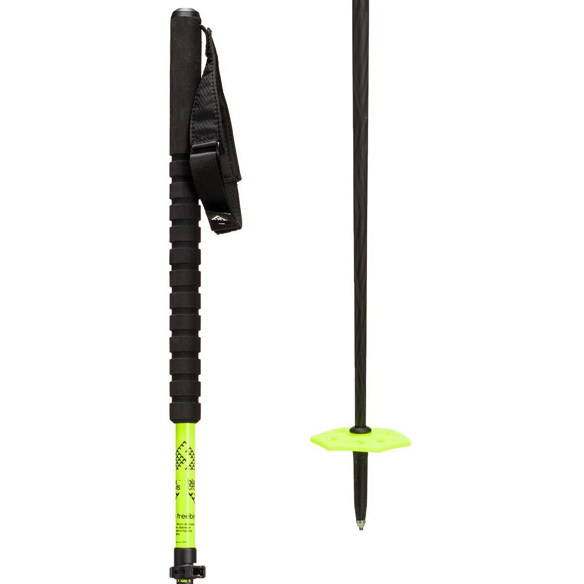 Black Crows Duos Freebird Adjustable Ski Poles Black/Yellow, One Size