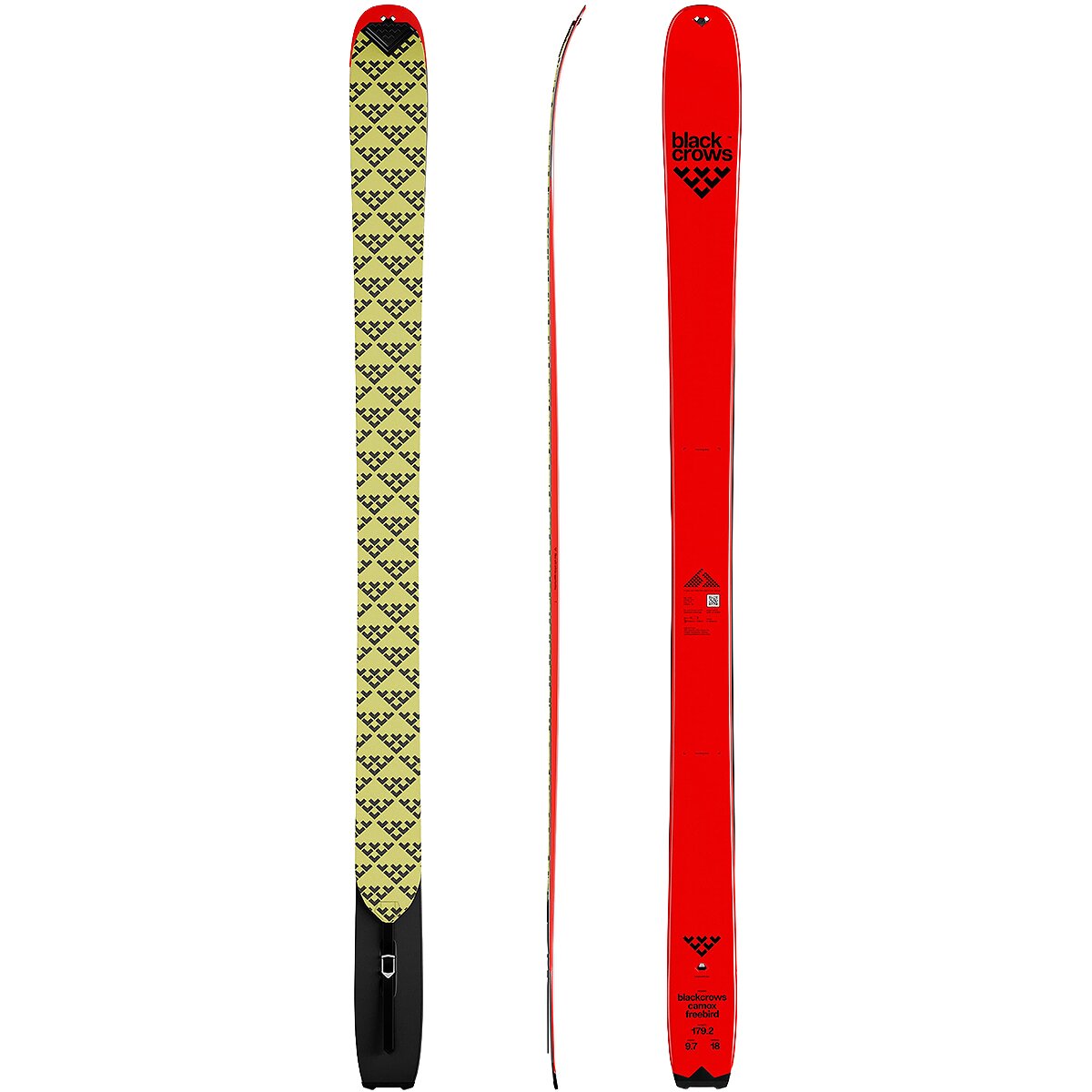Image of Black Crows Pilus Camox Freebird Touring Skin Yellow/Black, 161cm
