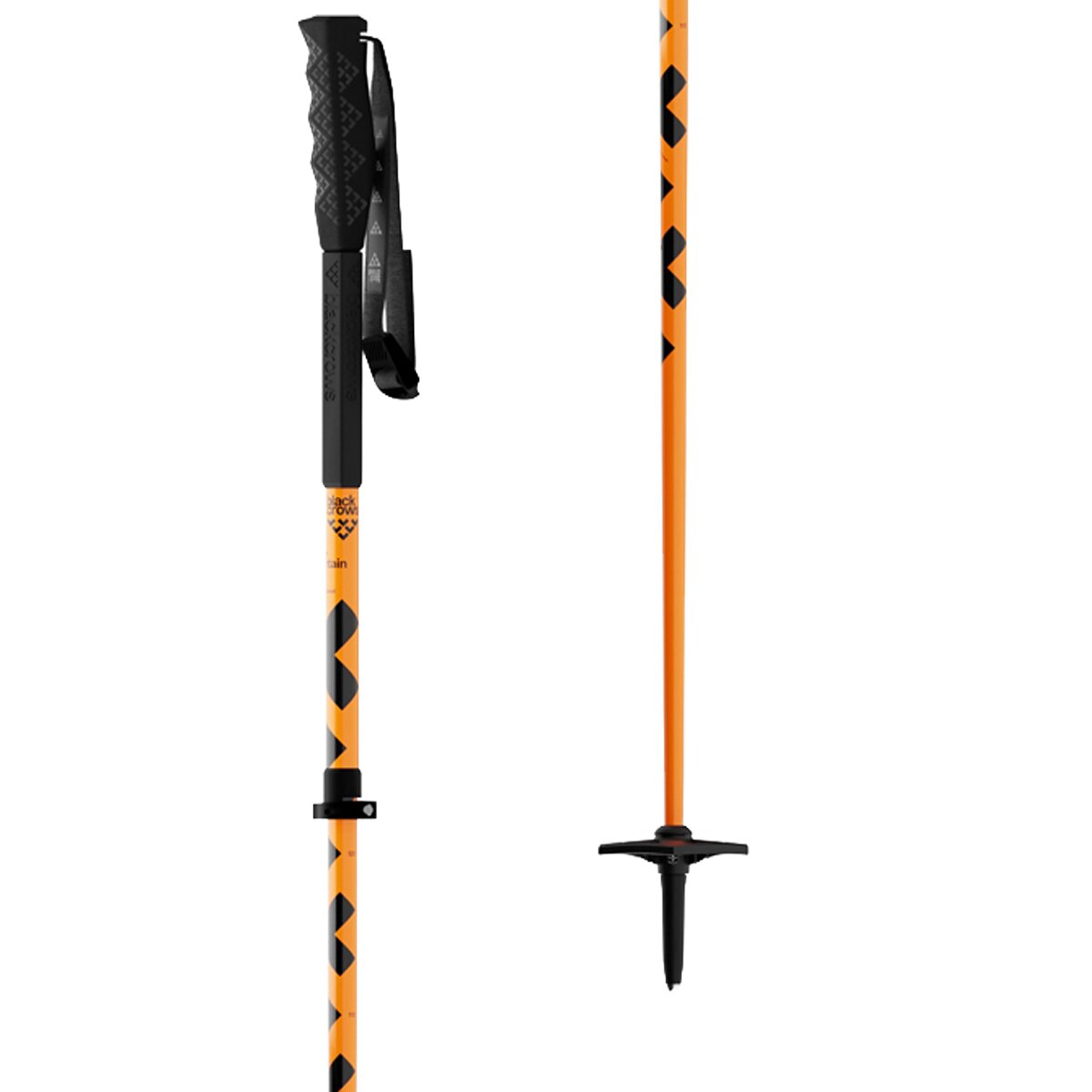 Image of Black Crows Sector Adjustable Ski Poles Orange, One Size