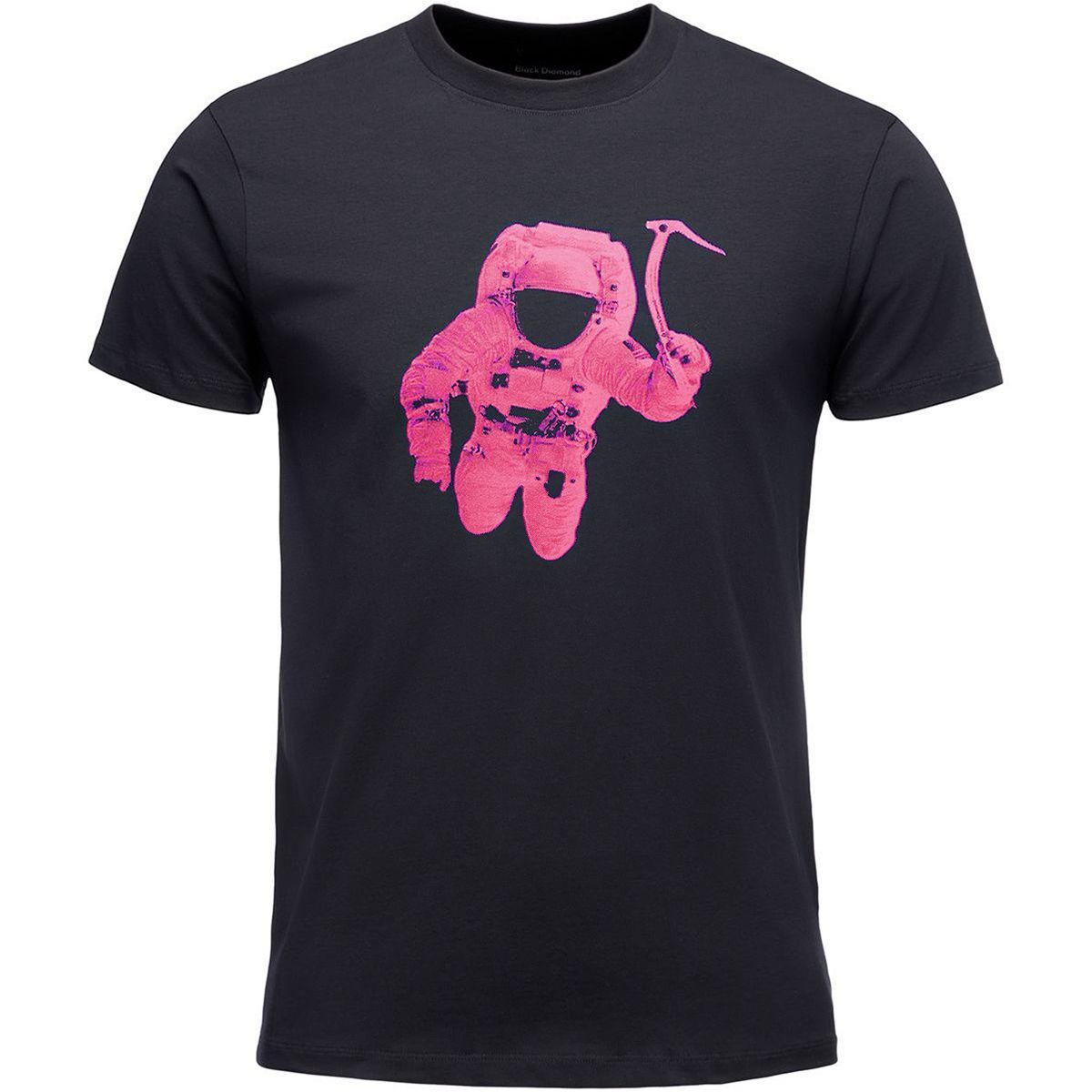 Image of Black Diamond Spaceshot Short-Sleeve T-Shirt - Men's Black/Ultra Pink, S