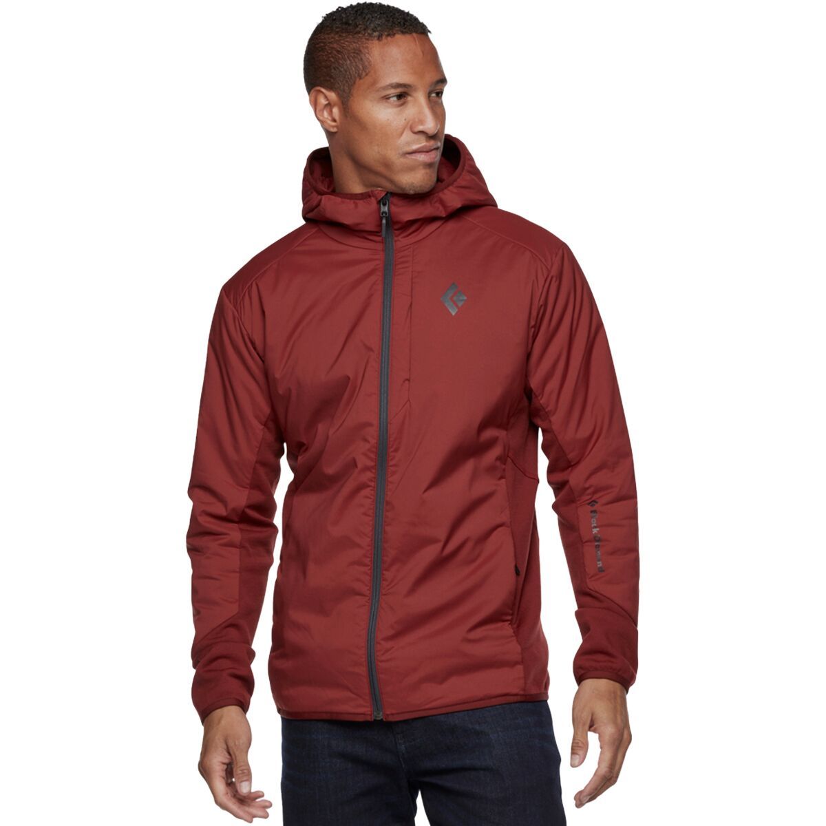 Black Diamond First Light Hybrid Hooded Jacket - Men's Dark Crimson, M