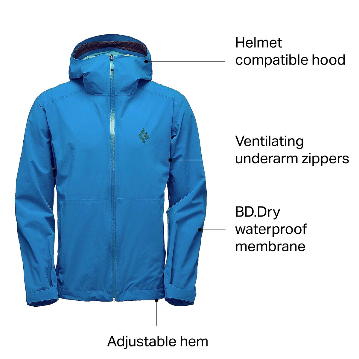 Black Diamond Stormline Stretch Rain Shell Jacket Men s Clothing
