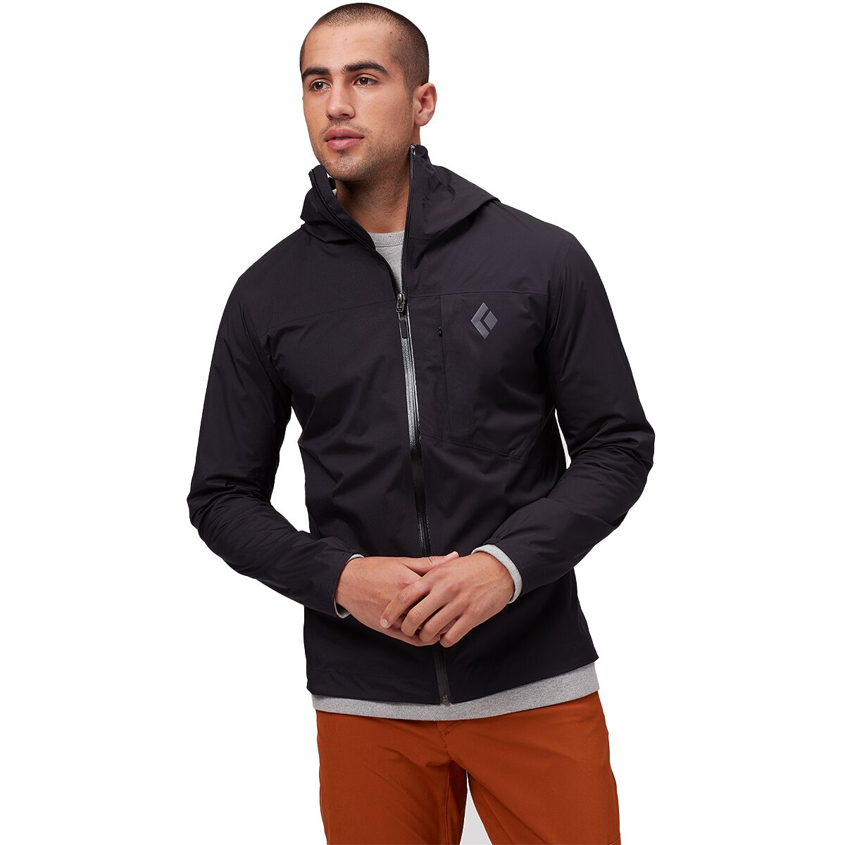 Black Diamond Men's Fineline Stretch Rain Shell - Black - Small