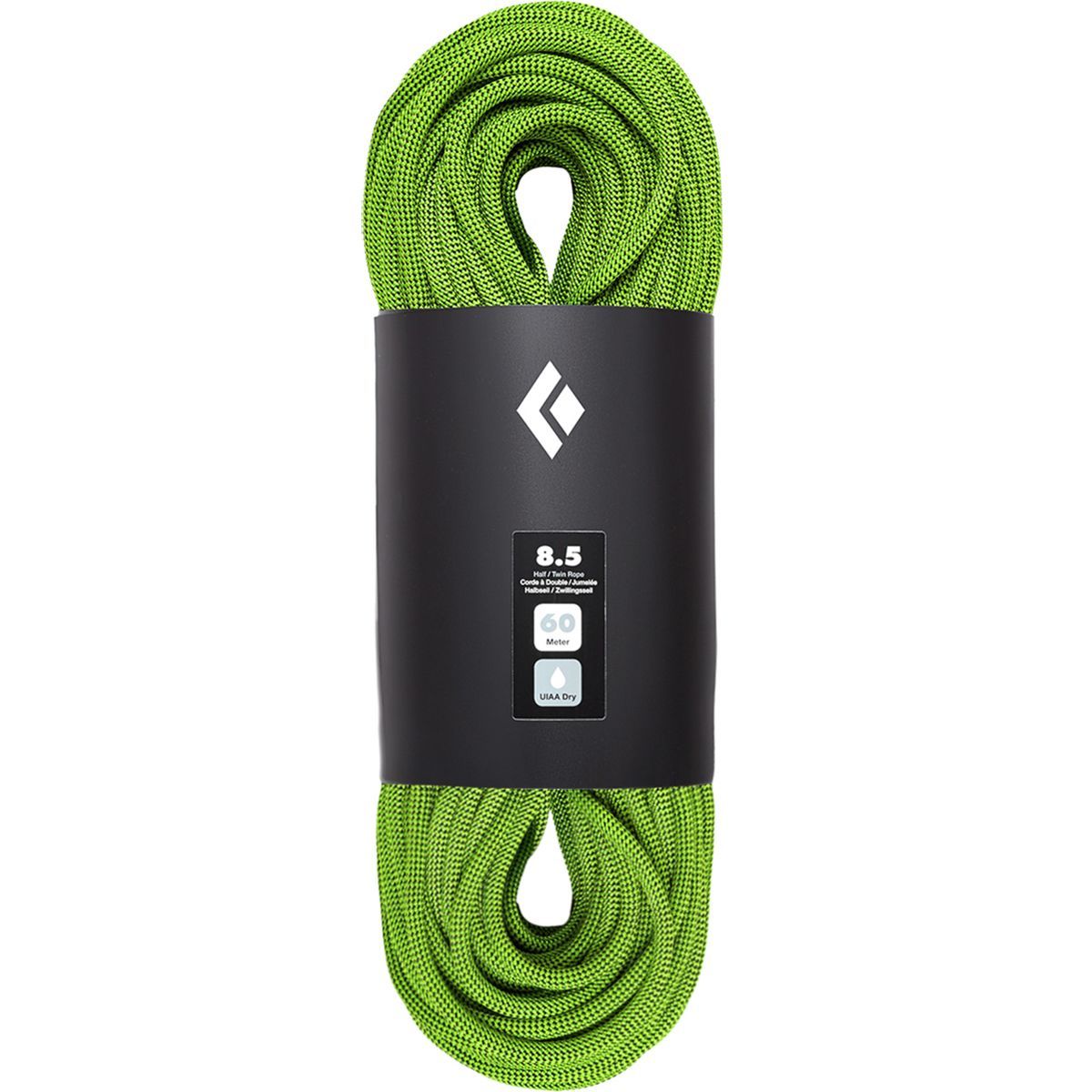 Image of Black Diamond 8.5 Dry Climbing Rope Green, 60m