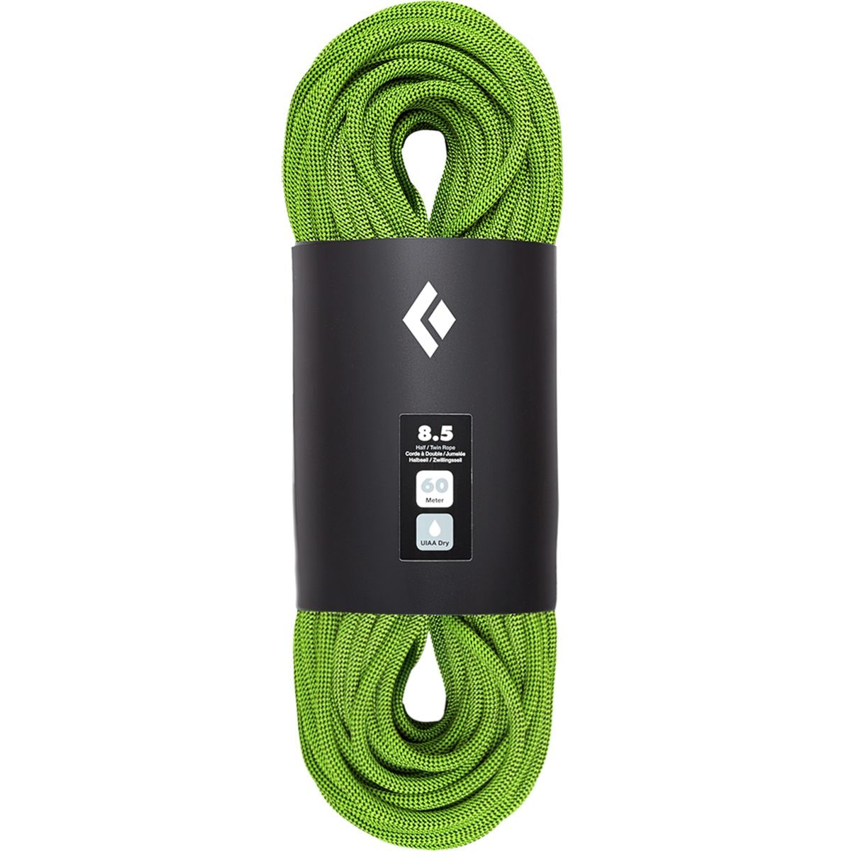 Image of Black Diamond 8.5 Dry Climbing Rope Green, 60m