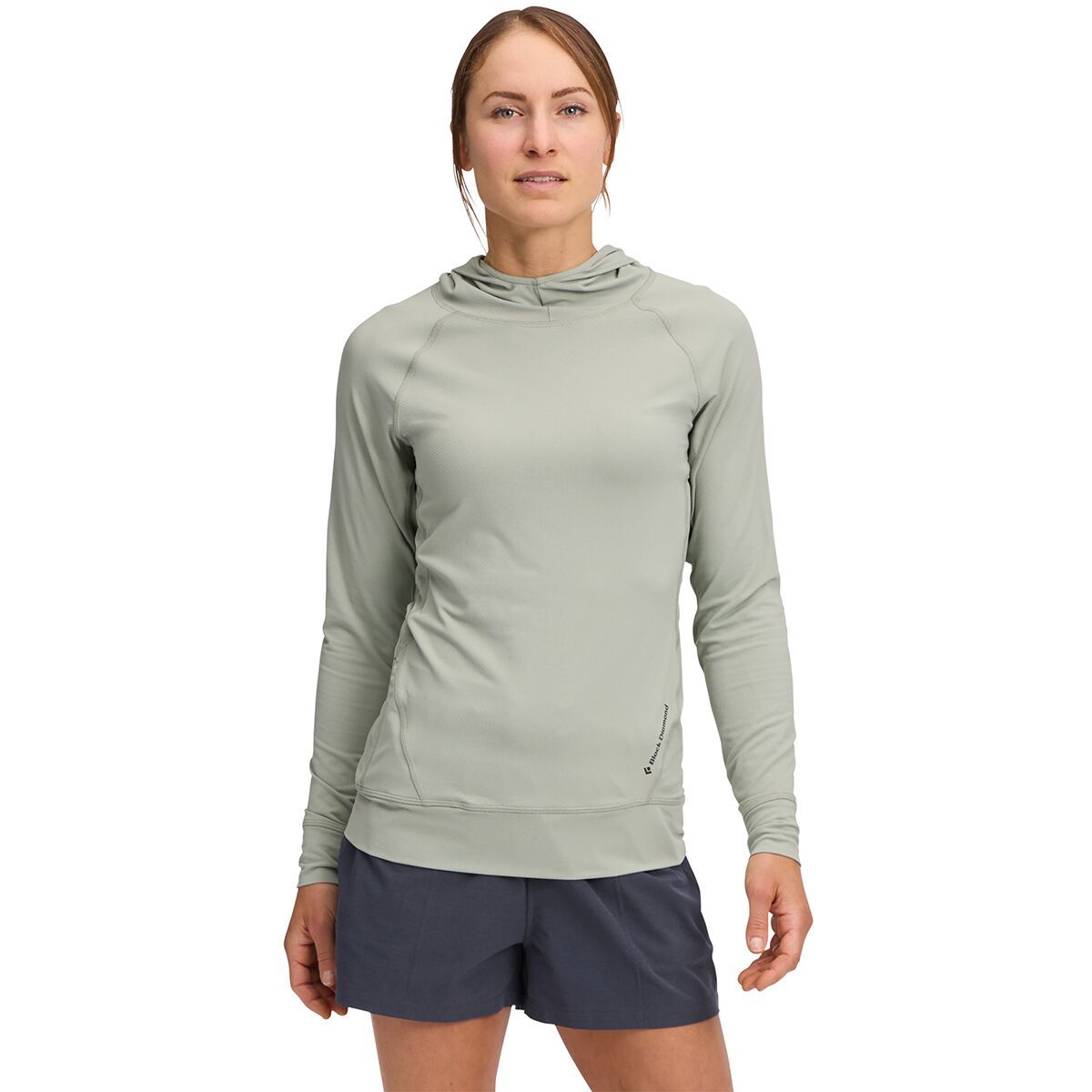 Image of Black Diamond Alpenglow Hooded Long-Sleeve Shirt - Women's Agave, S