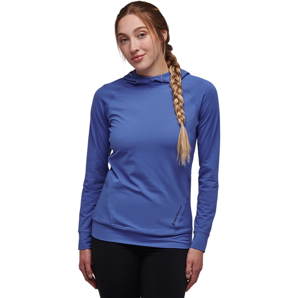 Image of Black Diamond Alpenglow Hooded Long-Sleeve Shirt - Women's Clean Blue, XS