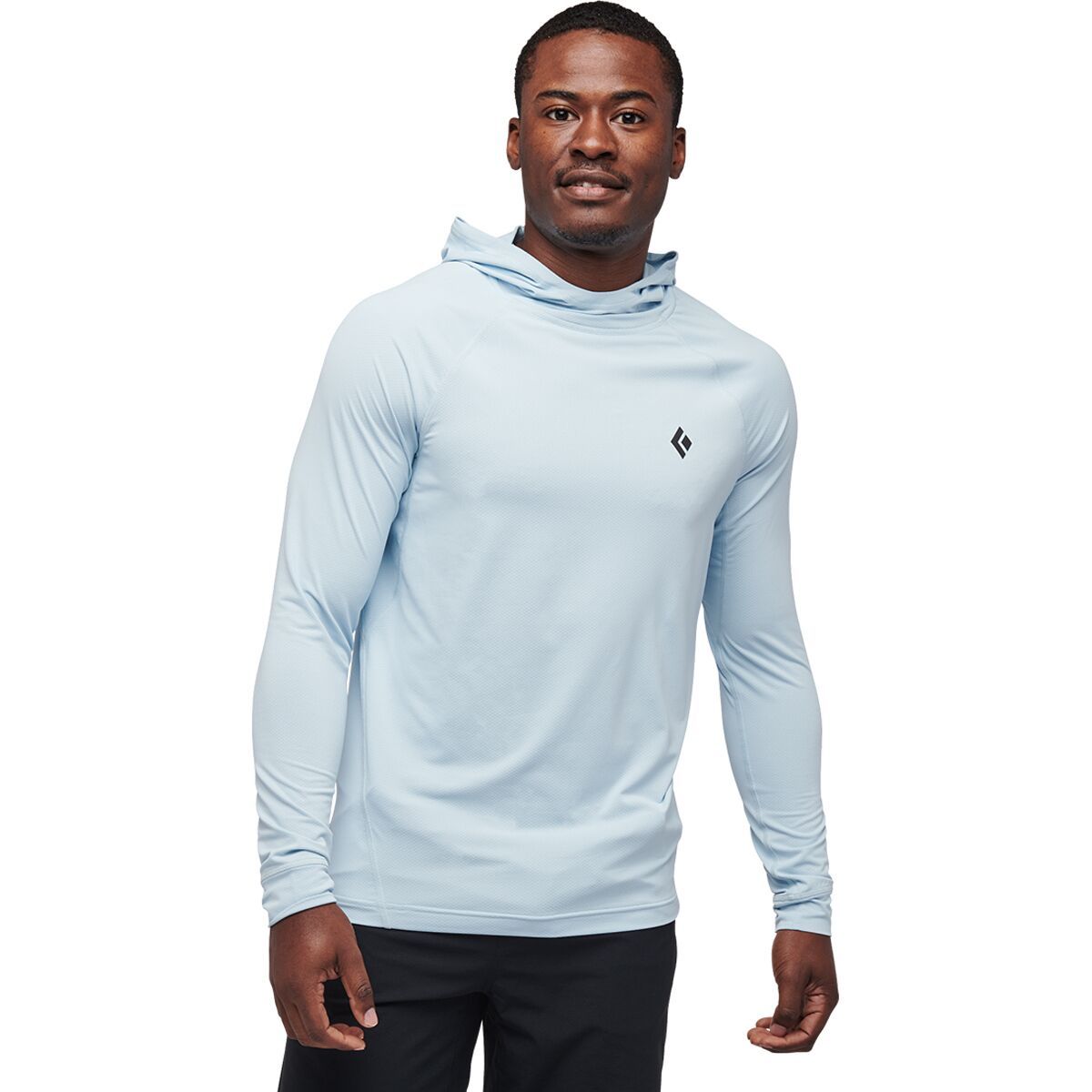 Image of Black Diamond Alpenglow Hooded Shirt - Men's Belay Blue, L