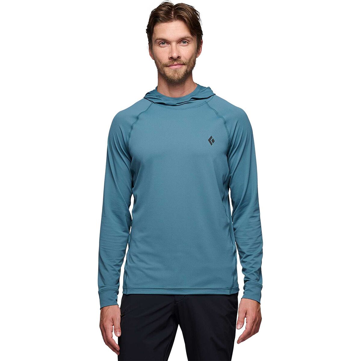 Image of Black Diamond Alpenglow Hooded Shirt - Men's Creek Blue, S
