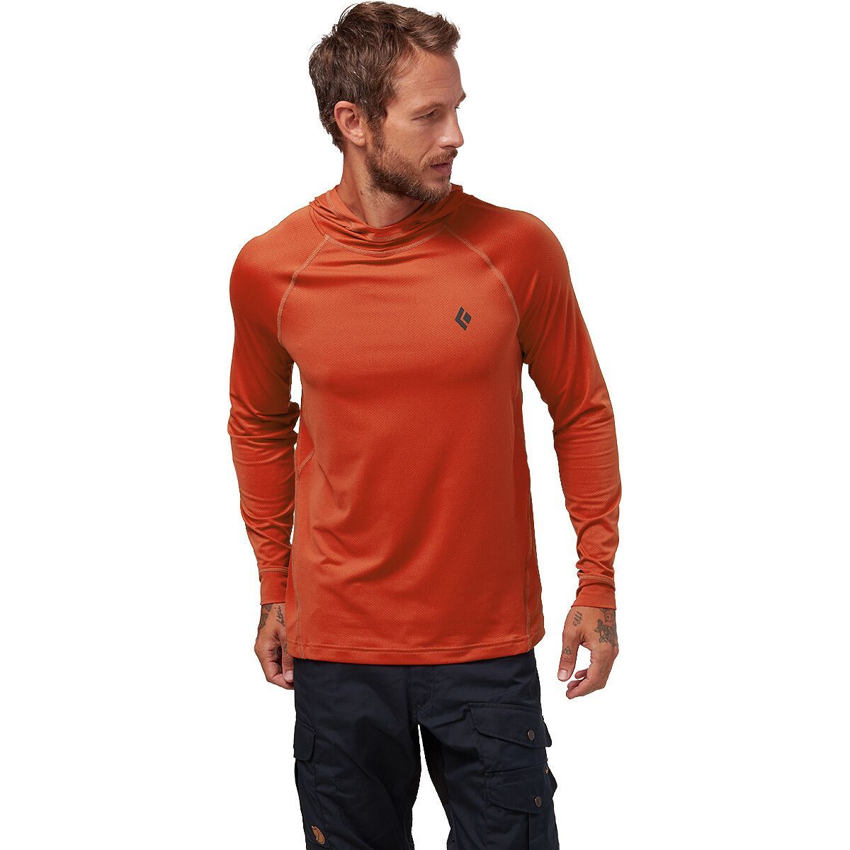 Black Diamond Alpenglow Hooded Shirt - Men's Red Rock, M