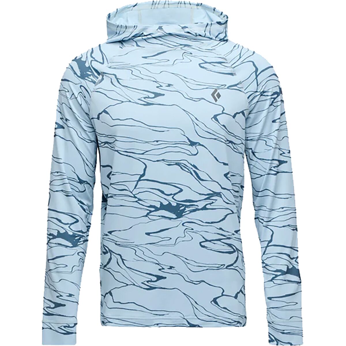 Image of Black Diamond Alpenglow Hooded Shirt - Men's Relief/Fog Blue/Midnight Blue, S