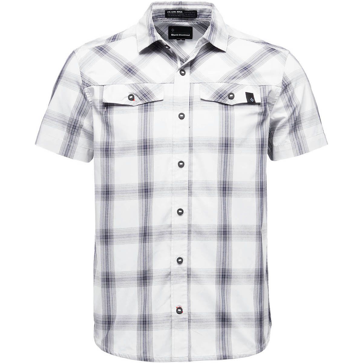 Black Diamond Benchmark Short-Sleeve Shirt - Men's Alloy/Captain/Anthracite Plaid, S