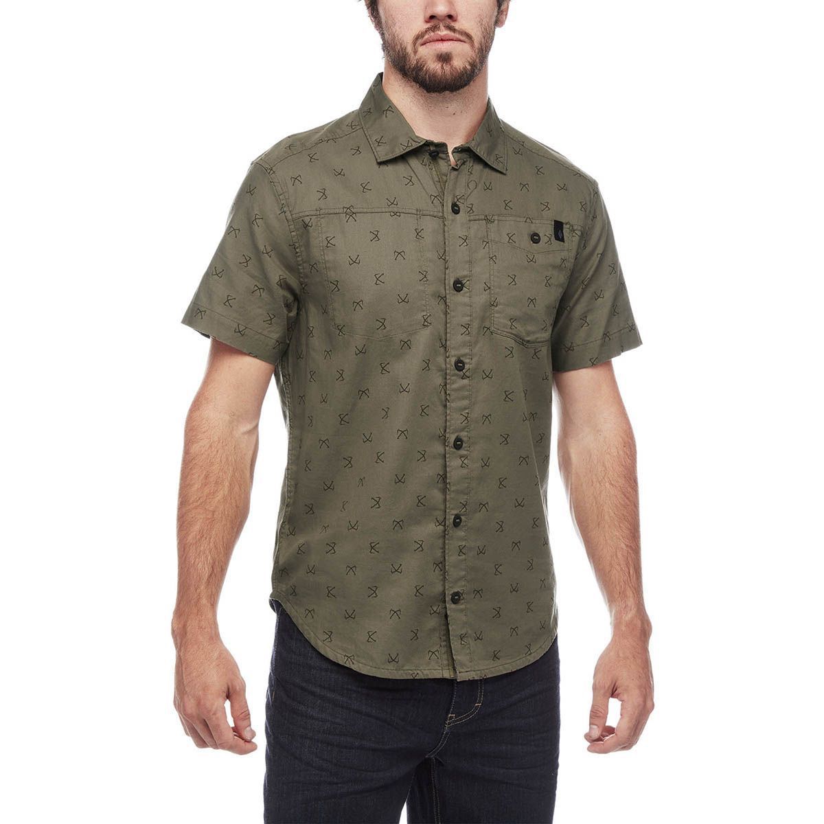 Black Diamond Solution Short-Sleeve Shirt - Men's Sergeant Print, S