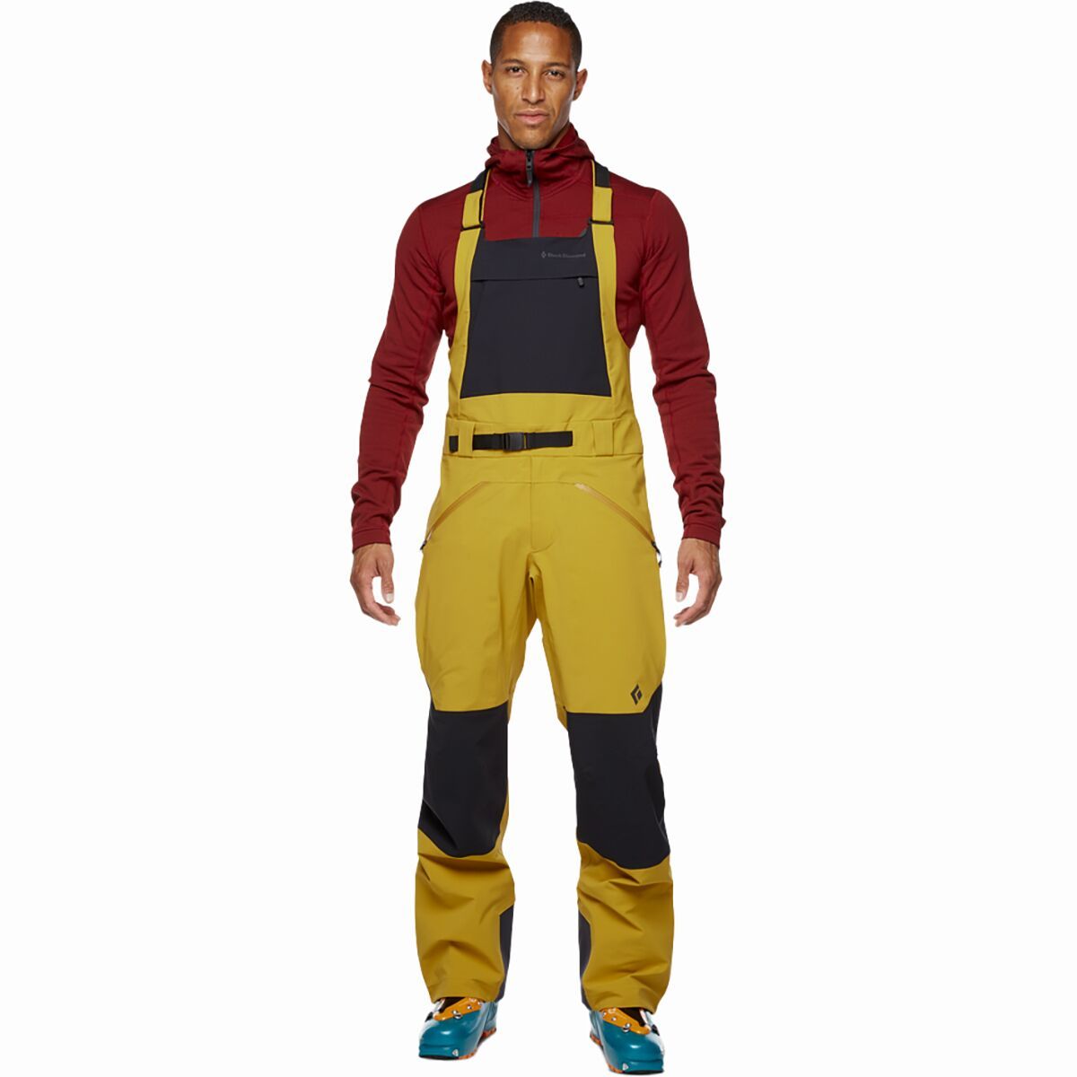 Image of Black Diamond Recon Stretch Bib Pant - Men's Amber/Black, S