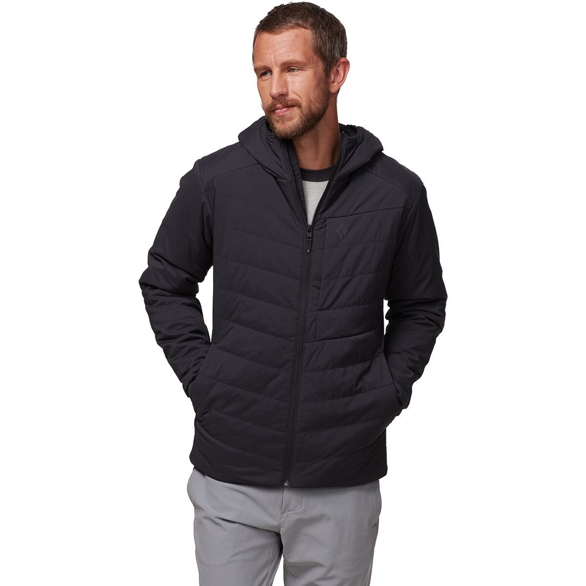 Black Diamond First Light Stretch Hooded Jacket - Men's Black, M
