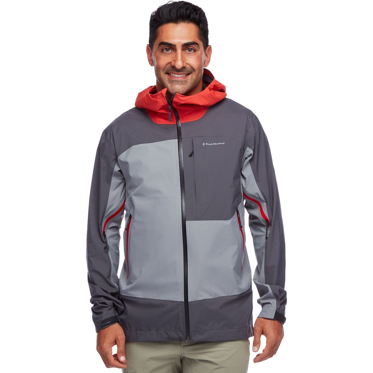Black Diamond Highline Stretch Shell Jacket - Men's Black/Nickel/Octane, M