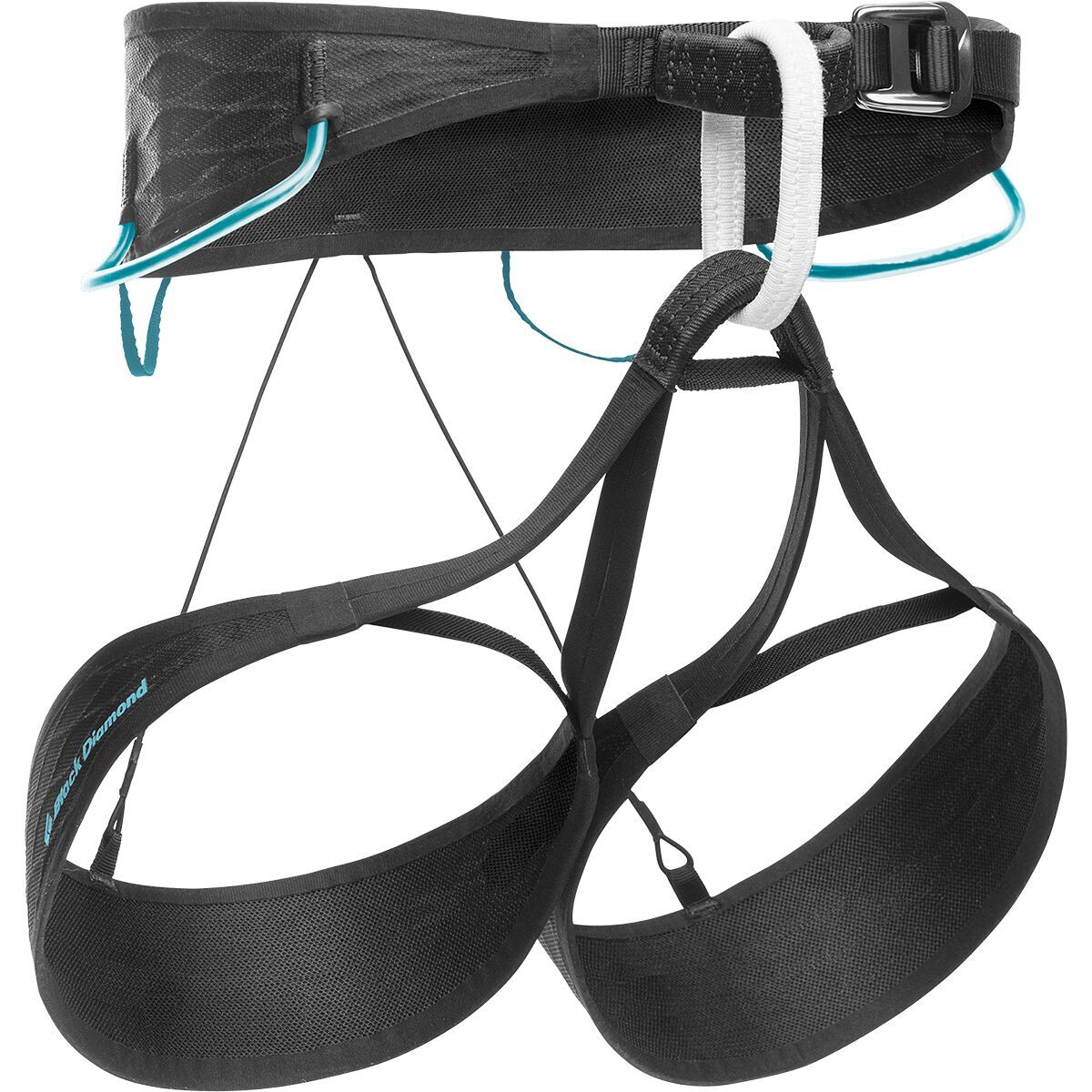 Image of Black Diamond AirNet Harness - Women's Black/Aqua Verde, L