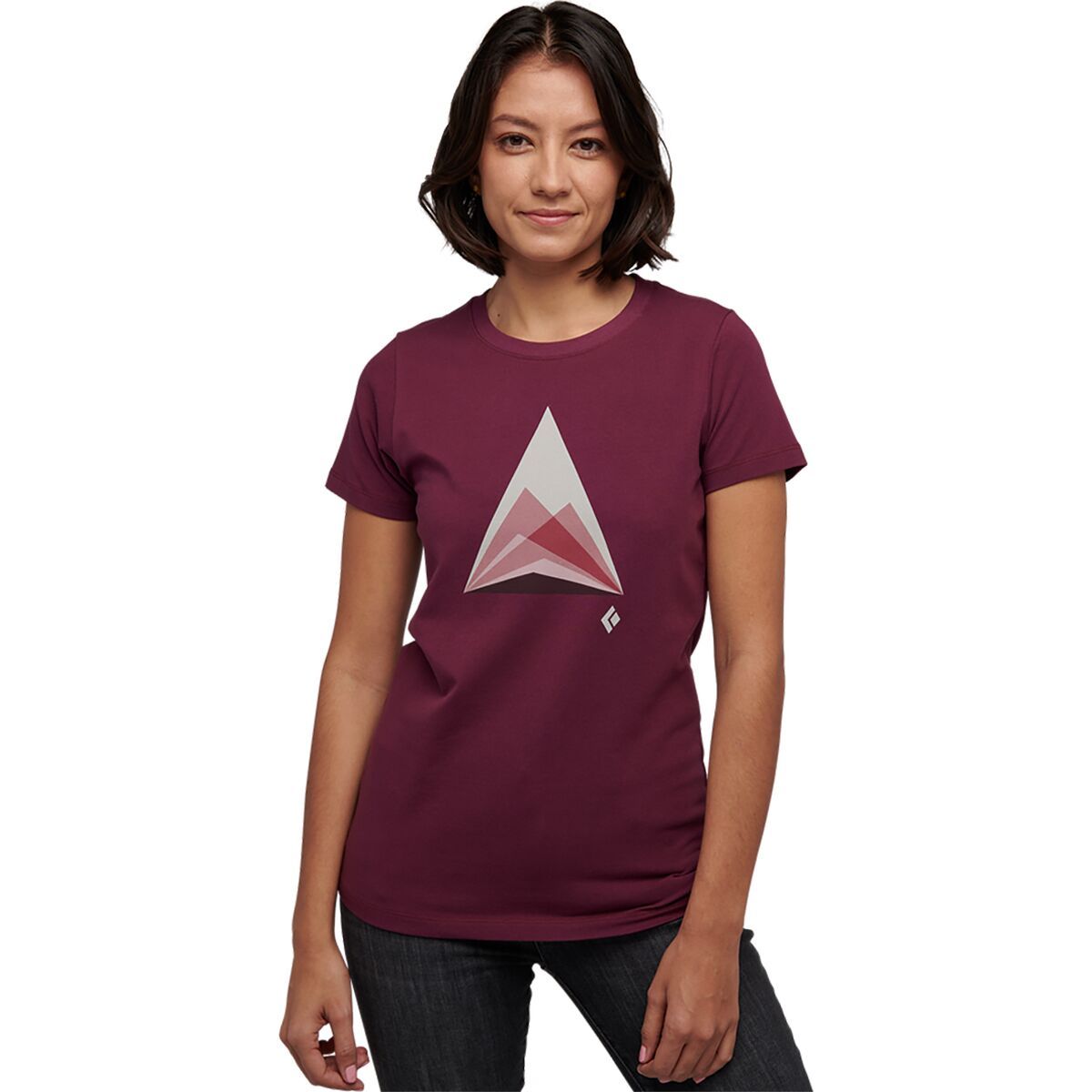 Black Diamond Mountain Transparency T-Shirt - Women's Blackberry, M
