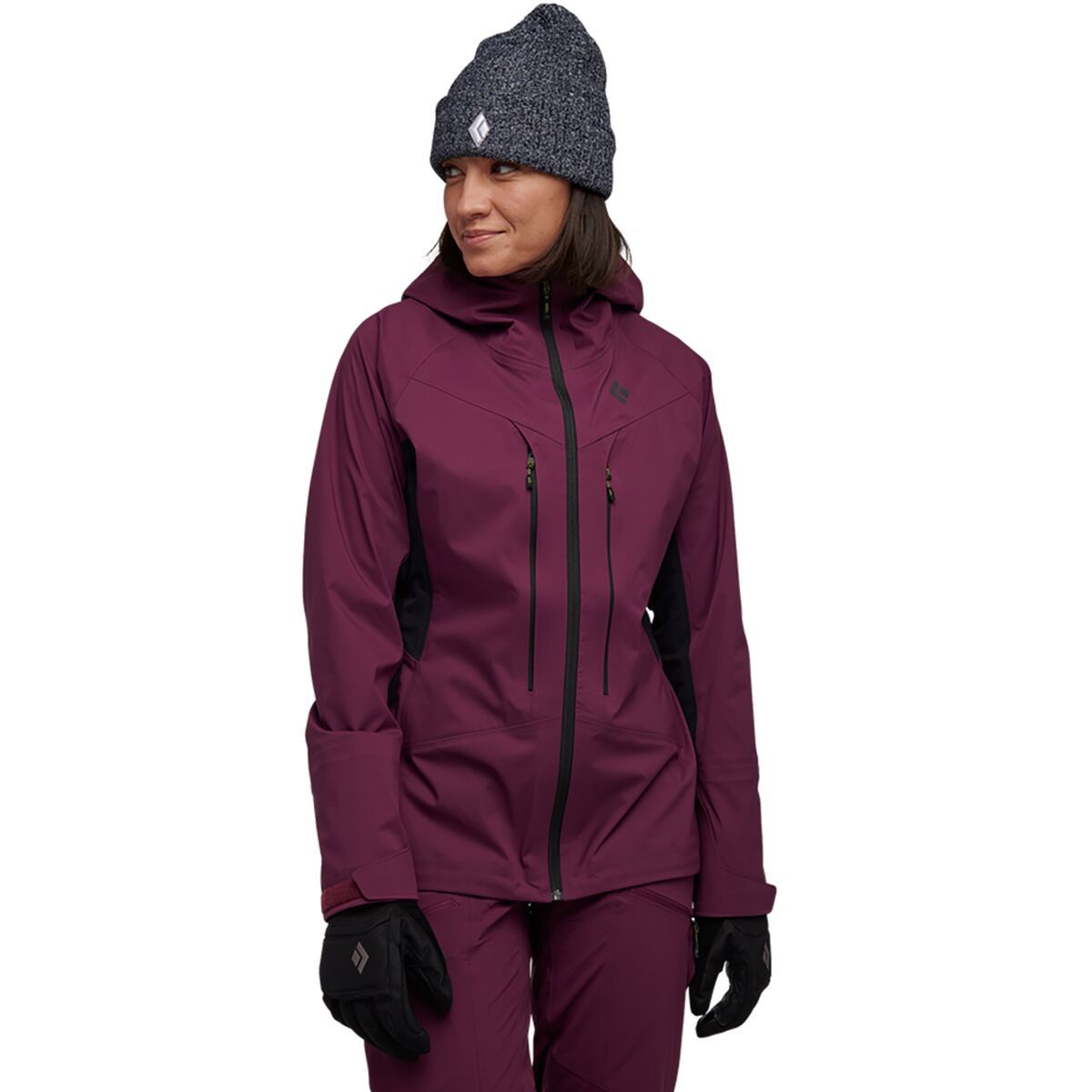 Black Diamond Dawn Patrol Hybrid Shell Jacket - Women's  in Blackberry/Black