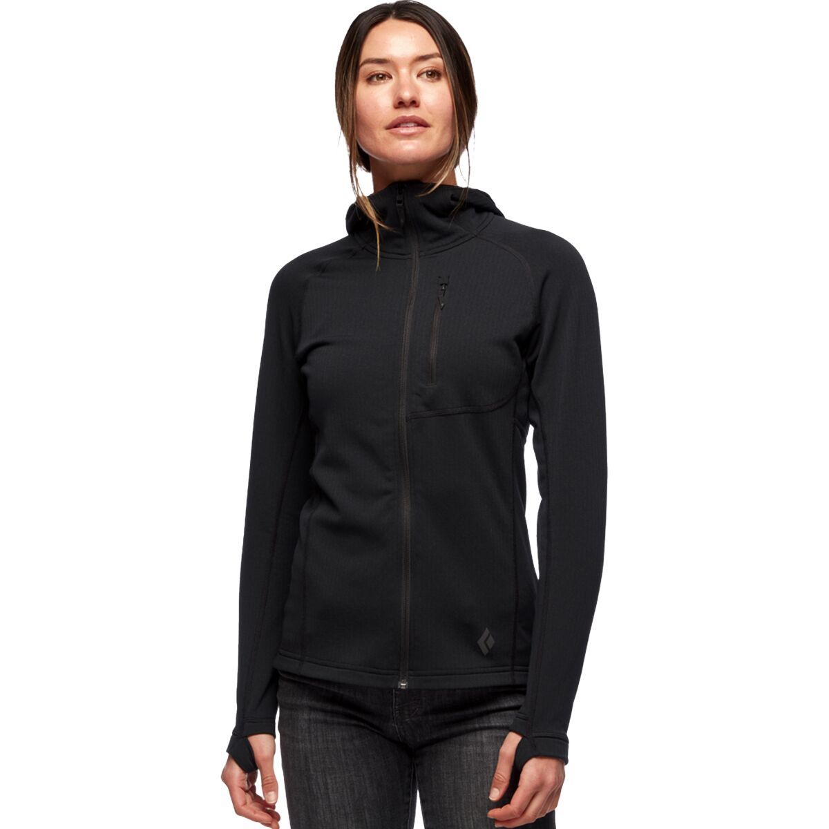Image of Black Diamond Coefficient Fleece Hooded Jacket - Women's Black, XS