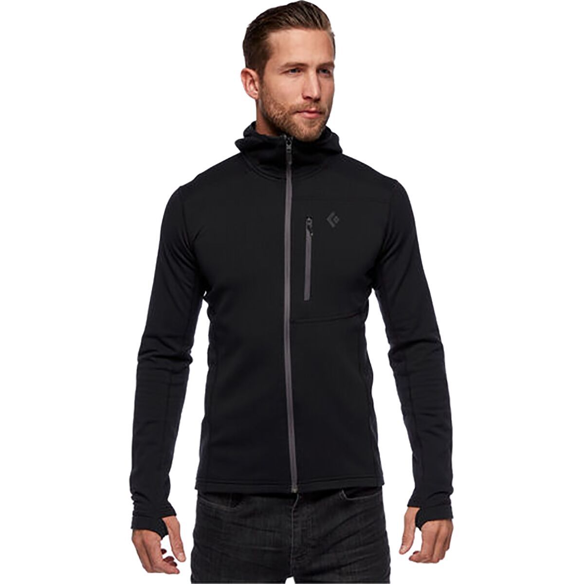 Image of Black Diamond CoEfficient Fleece Hooded Jacket - Men's Black, M