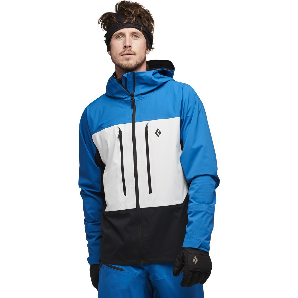 Black Diamond Dawn Patrol Hybrid Shell Jacket - Men's Kingfisher/White/Black, XL