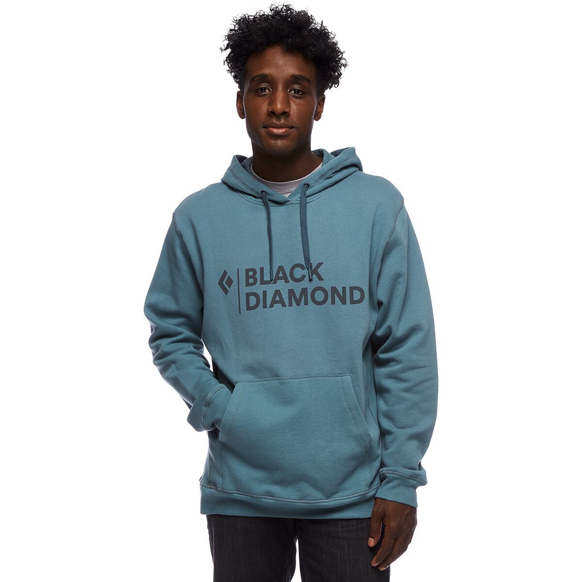 Black Diamond Stacked Logo Hoodie - Men's Storm Blue, S