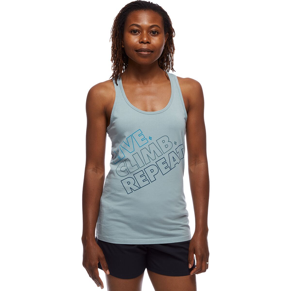 Black Diamond Live Climb Repeat Tank Top - Women's Blue Ash, L