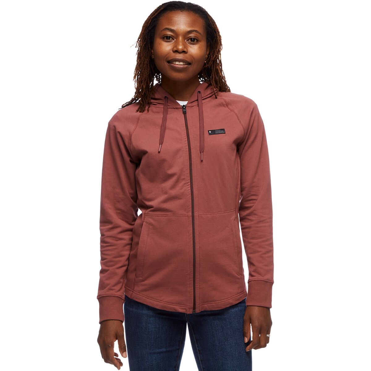 Black Diamond Mountain Transparency Full-Zip Hoodie - Women's Cherrywood, M