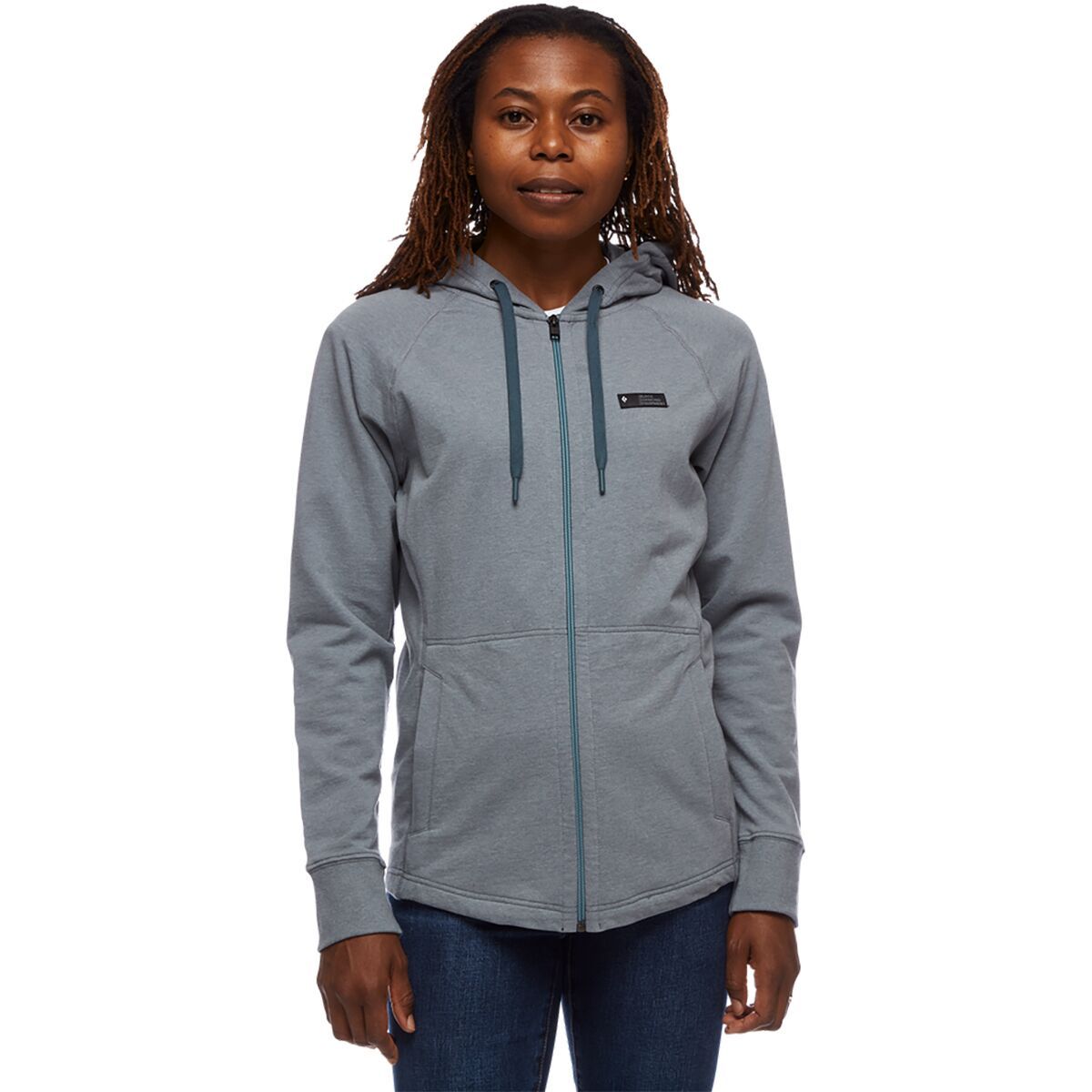 Black Diamond Mountain Transparency Full-Zip Hoodie - Women's Storm Blue Heather, L