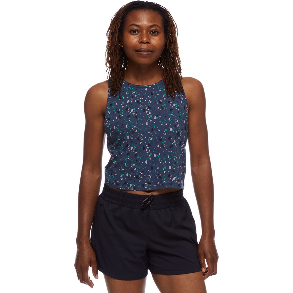 Black Diamond Pivot Tank Top - Women's Ink Blue/Gym Hold Print, S