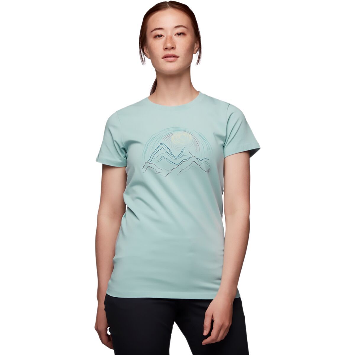 Black Diamond Summit Scribble T-Shirt - Women's Ice Blue, M