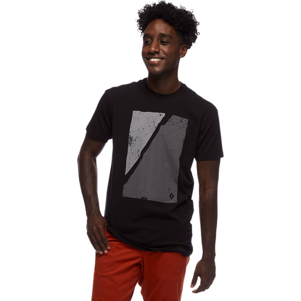 Black Diamond Block Print Mountain Tee - Men's Black, L