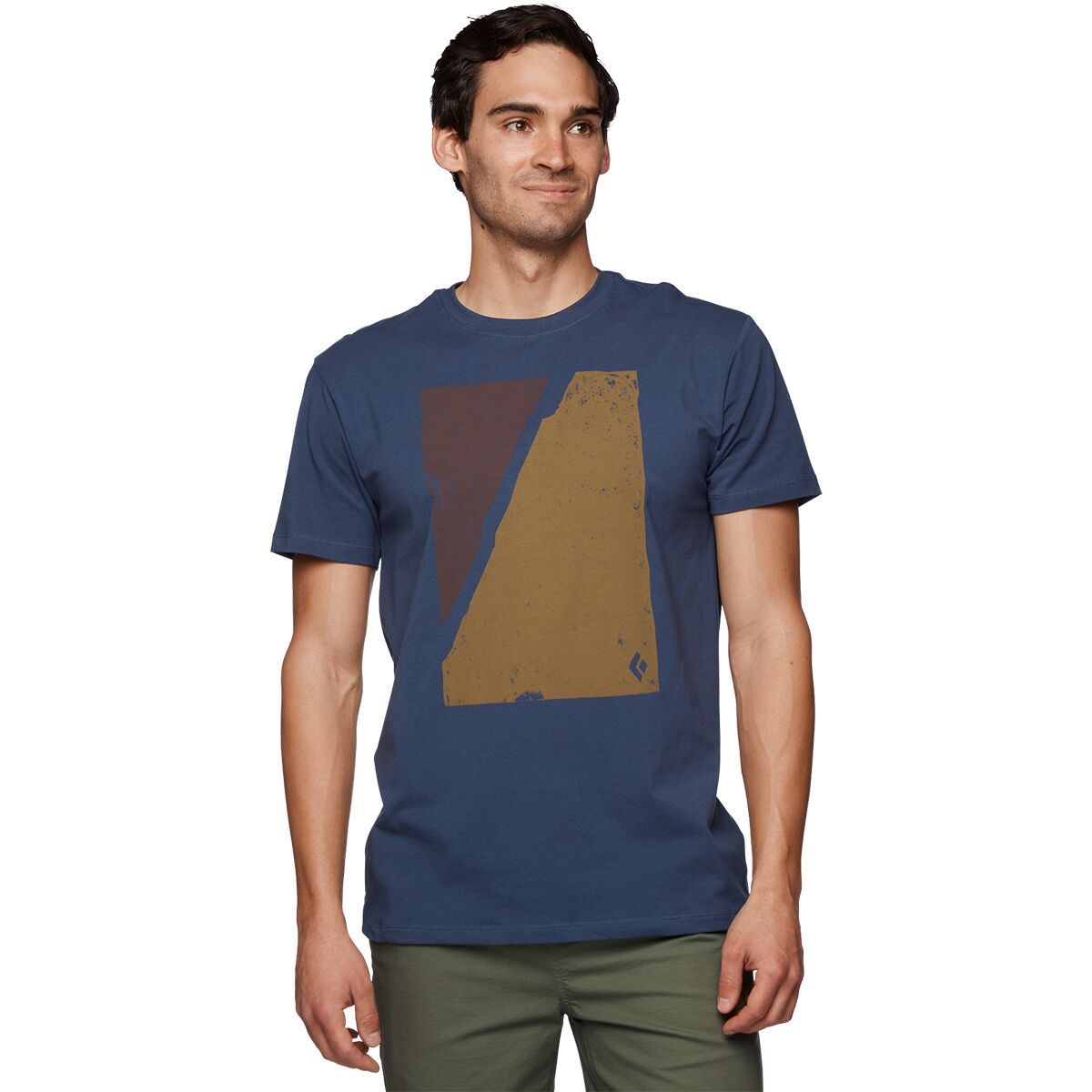 Black Diamond Block Print Mountain Tee - Men's Ink Blue, M