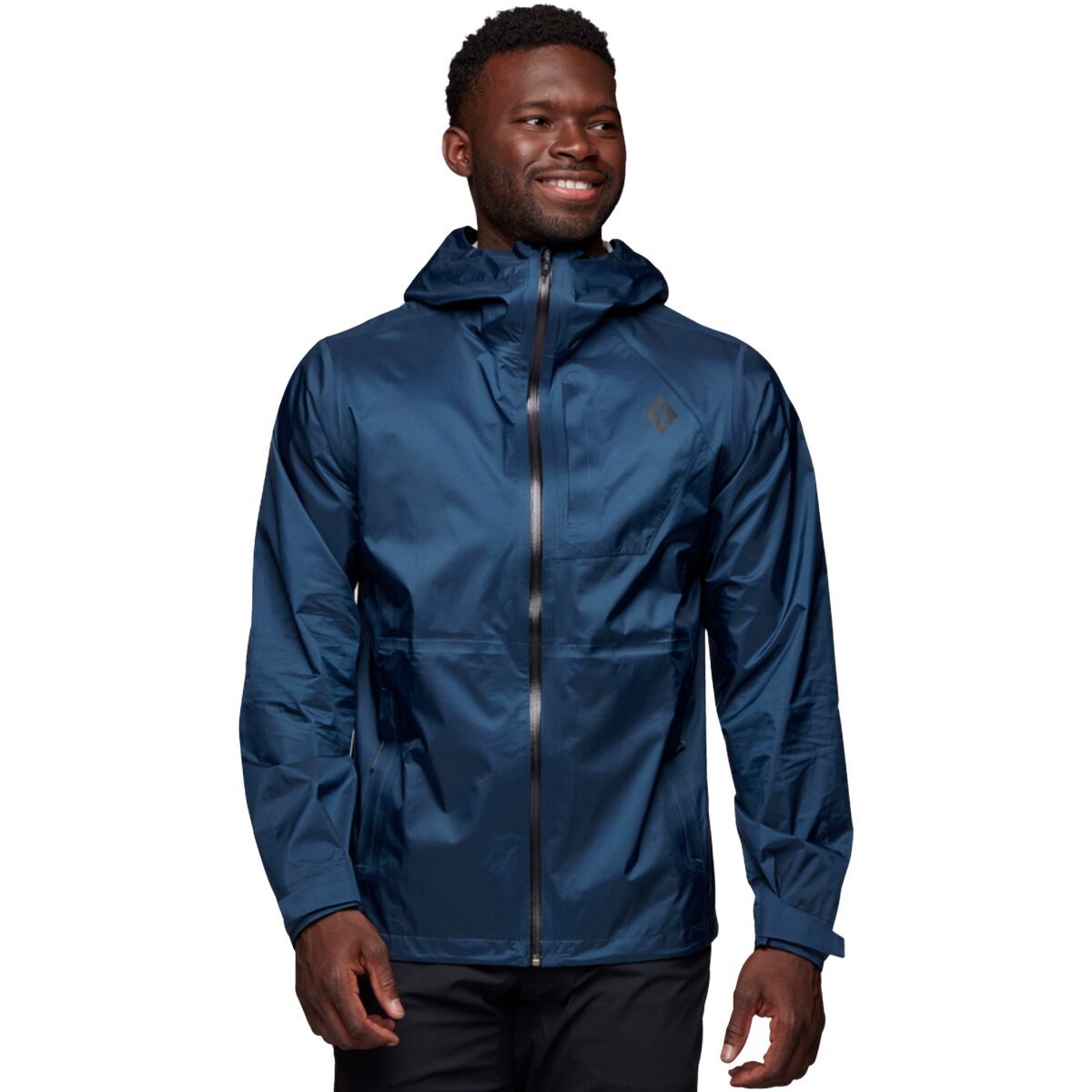 Image of Black Diamond Treeline Rain Shell Jacket - Men's Indigo, XXL