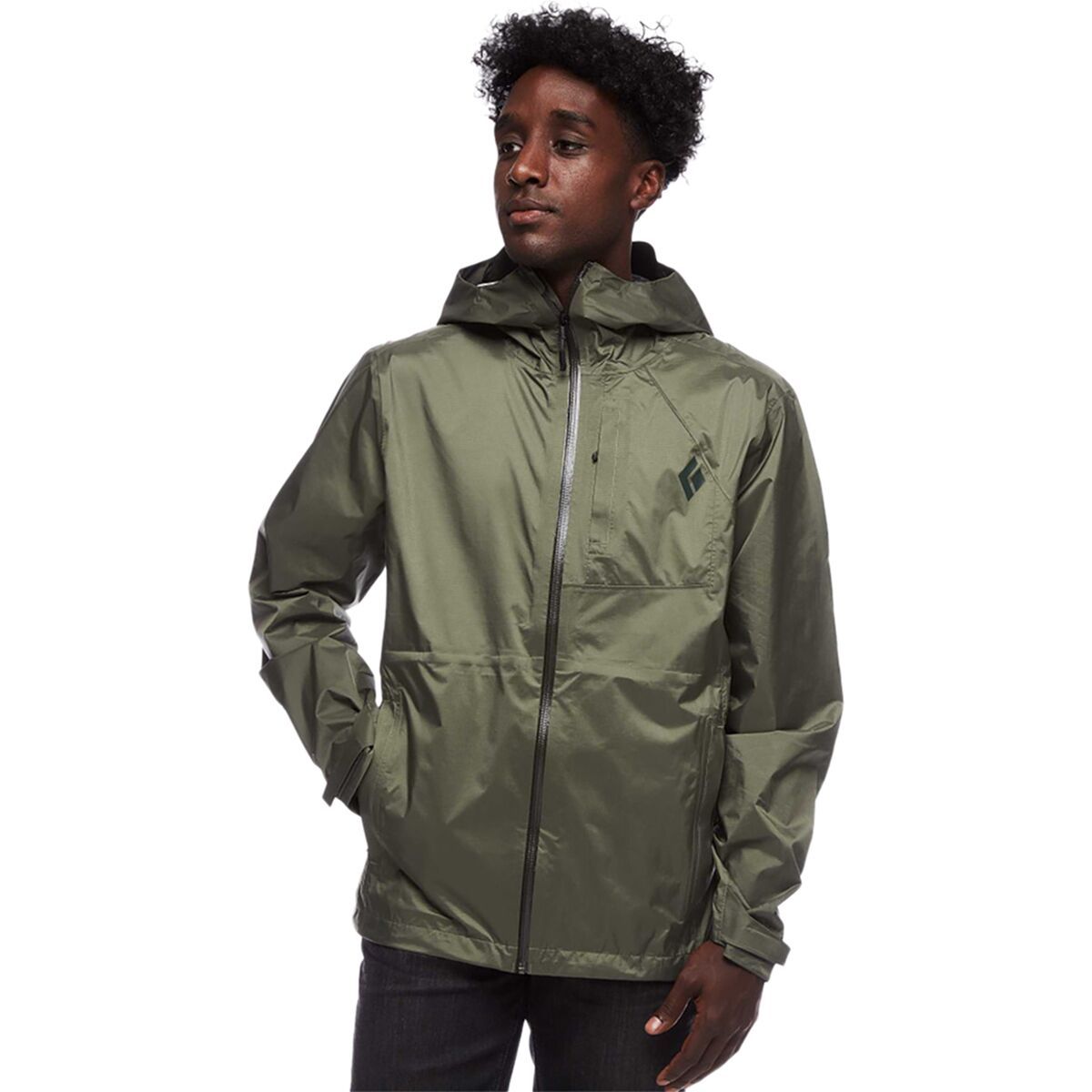 Image of Black Diamond Treeline Rain Shell Jacket - Men's Tundra, S
