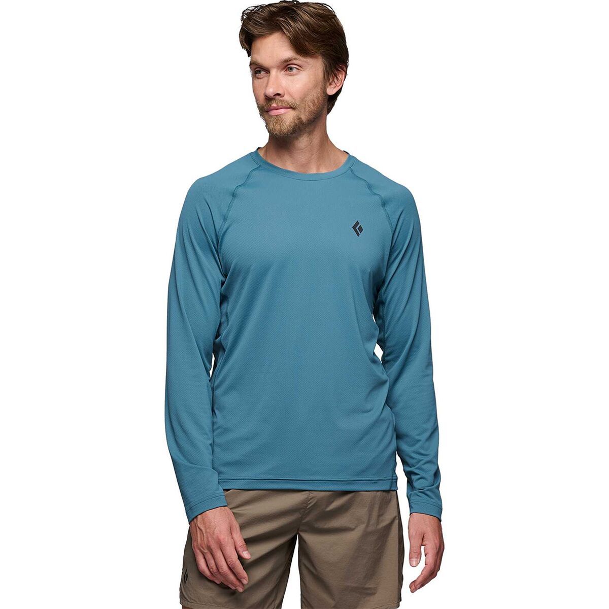 Image of Black Diamond Alpenglow Crew Long-Sleeve Shirt - Men's Creek Blue, XL